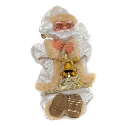 Fête De No?L Decoration De La Maison 27cm Flanelle Assis Père No?L Ornements Jouets Pour Enfants Cadeau,Blanc
