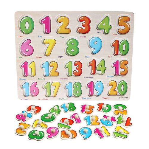Alphabet En Bois Colore/Mathematiques/Numero Puzzle Jouet Intelligence Jouets D'education Precoce, Numero