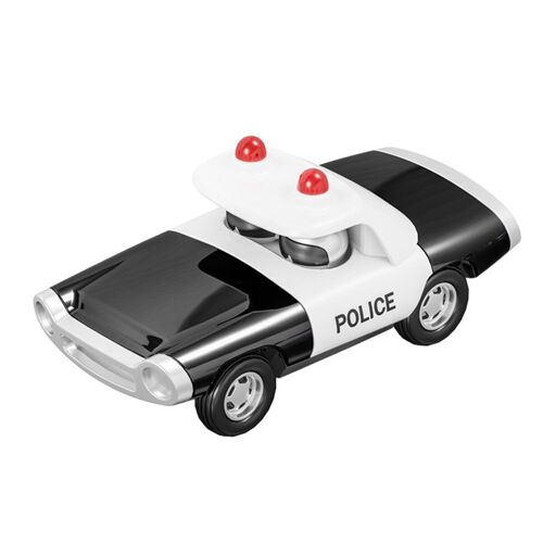 Jouet De Modèle De Voiture Moule Sous Pression En Alliage De Police Pour Collection De Cadeaux, Decoration De La Maison, Noir
