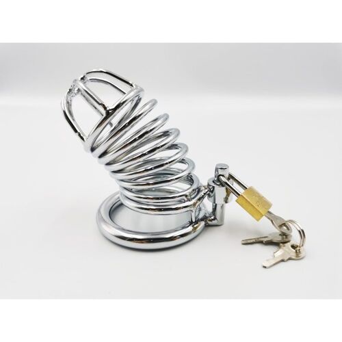 Cage De Chasteté En Acier Inoxydable Pour Hommes, Dispositif De Chasteté Masculine, Pénis Noir, Long, Serrure Sécurisée
