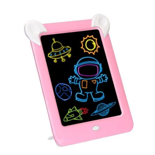 3d Magic Drawing Board Pad Led Tablette D'ecriture Led Enfants Adulte Panneau D'affichage Tablette Lumineuse Pad Dessin Jouet,Rose