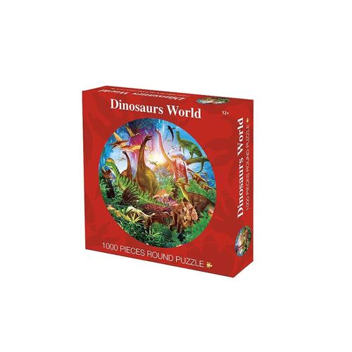1000 Pièces Des Milliers De Couleurs Serie De Bobines Arc-En-Ciel Cadeau Pour Enfants Puzzle Jouet Jouets Educatifs, Monde Des Dinosaures (Rond)