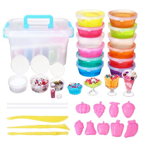 10 Couleurs Slime Bricolage Moule Pate A Modeler Souple Dessin Argile Moulage Polymère Enfant Formation Manuelle