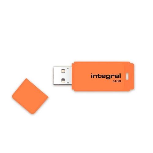 Clé USB Integral Neon 64 Go USB 2.0 orange