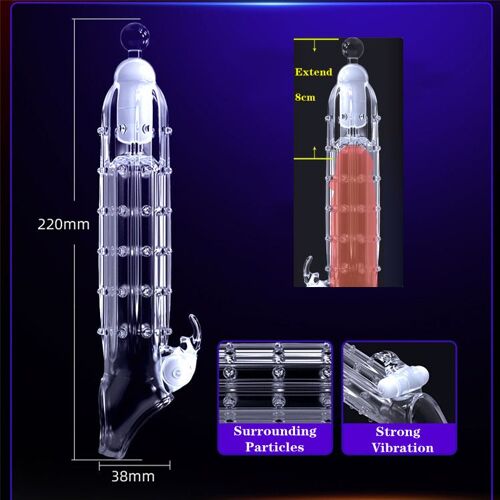 Extensions De Manchon De Pénis Pour Hommes, Agrandissement Masculin, Retard, Vibrateurs, Clitoris, Masseur, Anneau Pénien, Vibrant, Jouets Sexuels