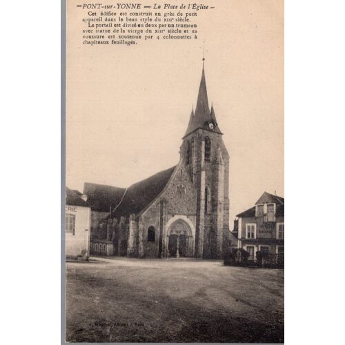 Carte Postale De Pont Sur Yonne (Yonne) La Place De L' Eglise