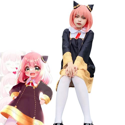 Costume De Cosplay Pour La Famille Spyxfamily, Robe Noire Mignonne Pour Filles, Pour Halloween, Nouvelle Collection, Livraison Directe