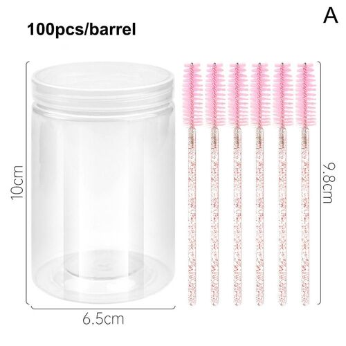 Nouvelle Brosse De Maquillage Jetable, Baril De Brosse À Cils, En Cristal, Paquet De 100, Outil De Beauté Et De Couleur, O9b5 