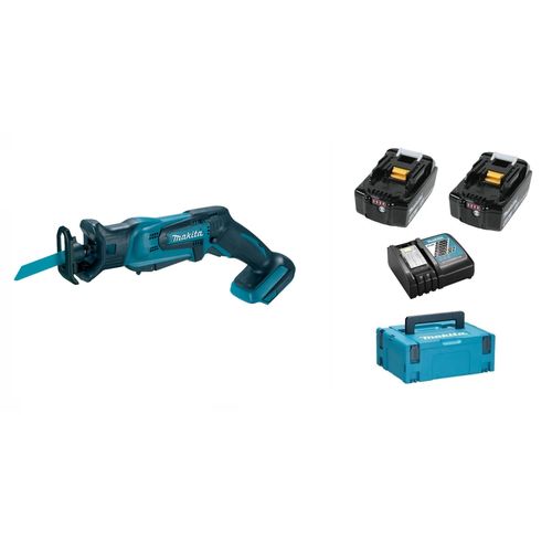 Makita DJR183RMJ Scie sabre à batteries 18V Li-Ion set (2x batterie 4,0Ah) dans MAKPAC - changement rapide