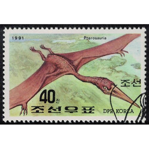 Corée Du Nord 1991 Oblitéré Used Animaux Pterosauria Reptile Volant Ptérosaure Su