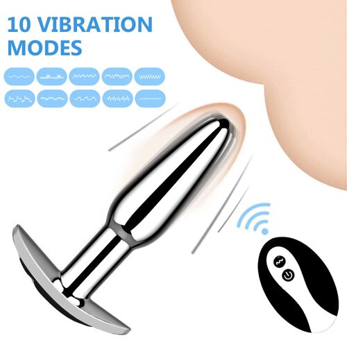 Plug Anal En Métal Avec Télécommande Sans Fil, Massage De La Prostate, Vibromasseur Anal, Jouets Sexuels Pour Femmes Et Hommes, Gay, Adulte, 10