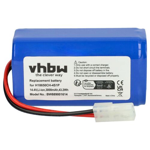 vhbw Batterie compatible avec Flyco FC9601, FC9602 robot électroménager (3000mAh, 14,4V, Li-ion)