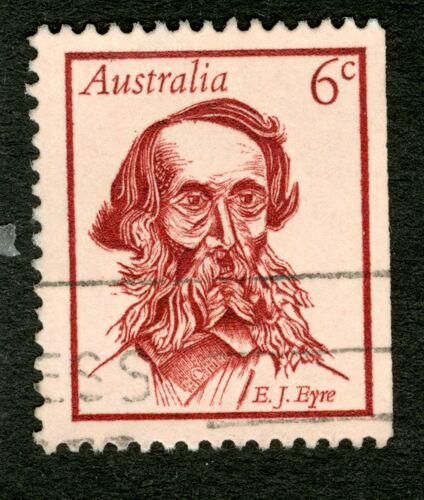 Timbre Oblitéré Australia, E.J. Eyre, 6c
