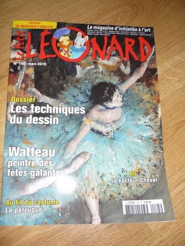 Le Petit Leonard Le Magazine D N° 145 : 145le Magazine D'initiation À L'art;Techniques De Dessin;/Watteau ,Peintre Des Fêtes Galantes,/Costume:La Perruque