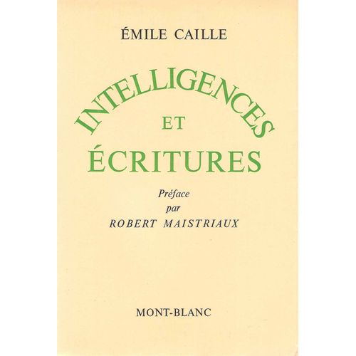 Intelligences Et Écritures