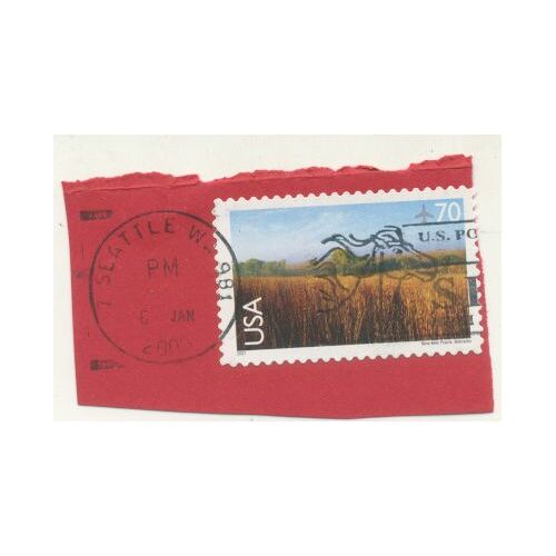 Timbre U S A, Nine Mile Prairie Nebraska, U S A 70 Cents, Oblitéré