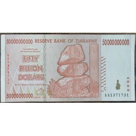 Billet 50.000.000.000 Dollars Zimbabwe 2008 - 50000000000 - 50 Milliards
