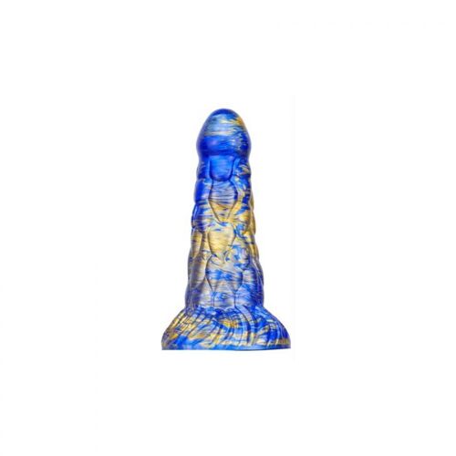 Gode Monster Gode Cyrix 15.5 X 6cm Bleu-Doré Metallic