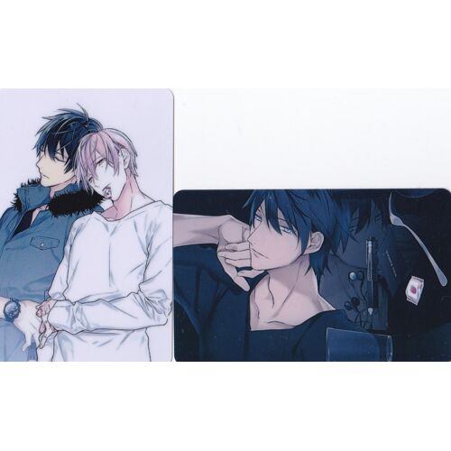 Lot De 2 Cartes Autocollantes - Ten Count - Tadaomi Shirotani & Riku Kurose (Rihito Takarai, 10 Count, Manga, Animé, Yaoi)