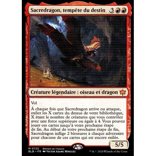 Sacredragon Tempête Du Destin - Magic - Bloomburrow Vf - M - 132