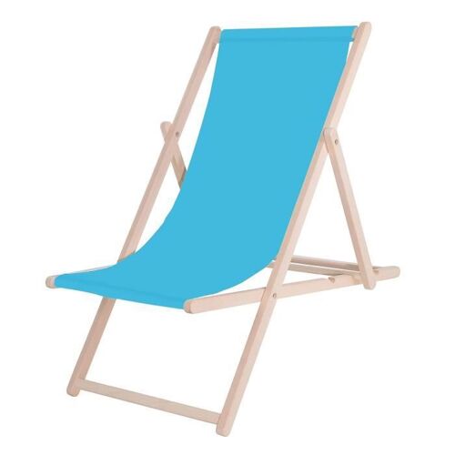 Springos® Transat De Jardin Chaise Longue Pliante En Bois De Plage 120 Kg