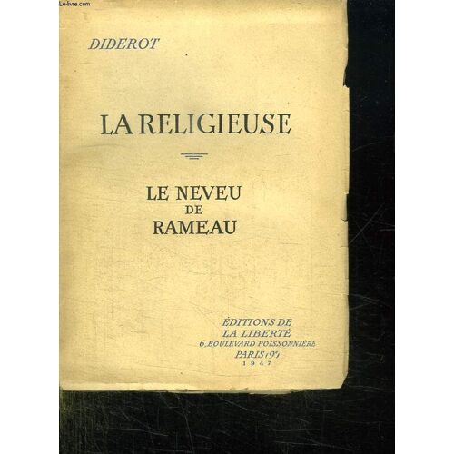 La Religieuse. Le Neveu De Rameau.