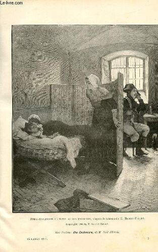 Le Magasin Pittoresque - Livraison N°02 - Marie Antoinette, Le Matin De Son Exécution, D'après Le Tableau De T. Robert-Fleury, Gravure