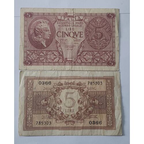 Italie 5 Lire 1944