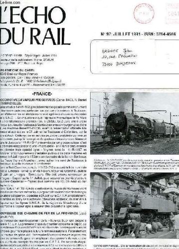 L'echo Du Rail, N° 97, Juillet 1991