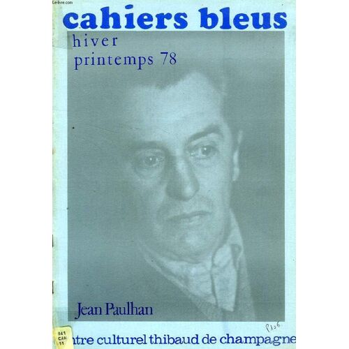 Cahiers Bleus, N° 11, Hiver-Printemps 1978, Jean Paulhan