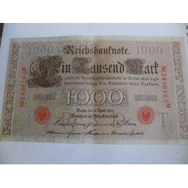 Allemagne 1000 Mark 1910  , N° Rouge