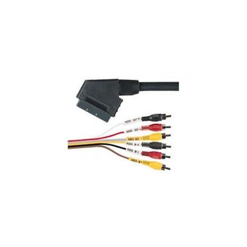 Cordon Peritel Male 6 Rca Males 1.5m Bister