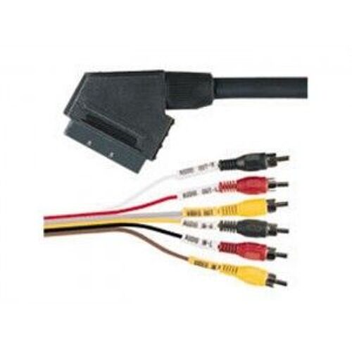 Cordon Peritel Male 6 Rca Males 1.5m Bister