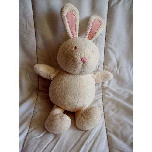 Doudou Peluche Lapin Blanc Rose By Vert Baudet