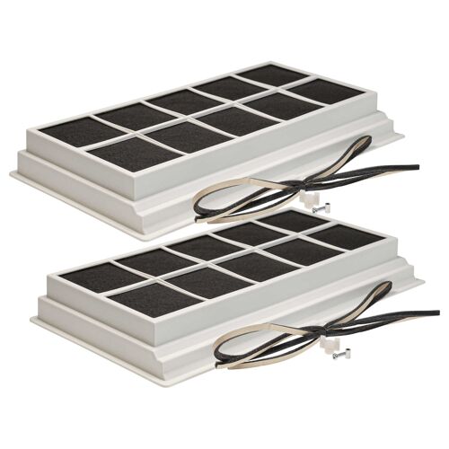 vhbw 2x Filtres à charbon actif remplacement pour Miele DKF 3, 2084461 pour hotte aspirante - 49,5 x 29,5 x 6,2 cm