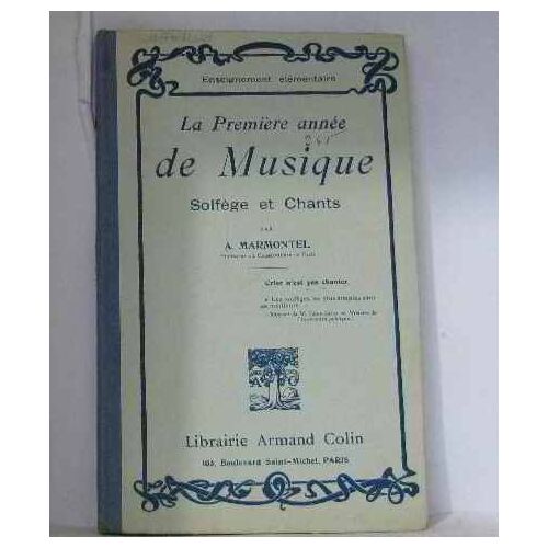 La Première Année De Musique Solfège Et Chants