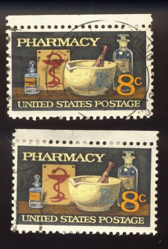Timbre U S A, Pharmacy, United States Postage 8 Cents Oblitéré (2 Timbres)