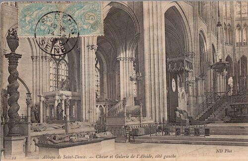 Carte Postale De Saint-Denis (Seine Saint-Denis) L' Abbaye : Ch¿Ur Et Galerie De L' Abside, Côté Gauche