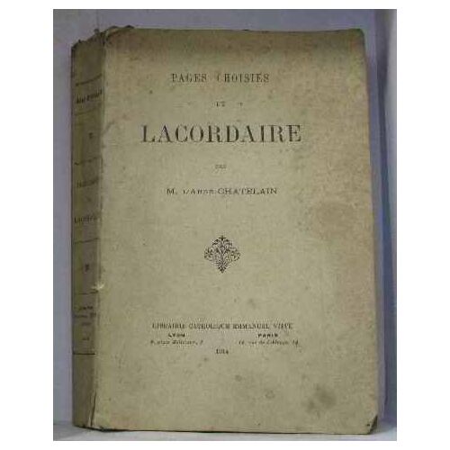 Pages Choisies De Lacordaire