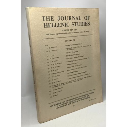 The Journal Of Hellenic Studies - Volume Xcv 1975