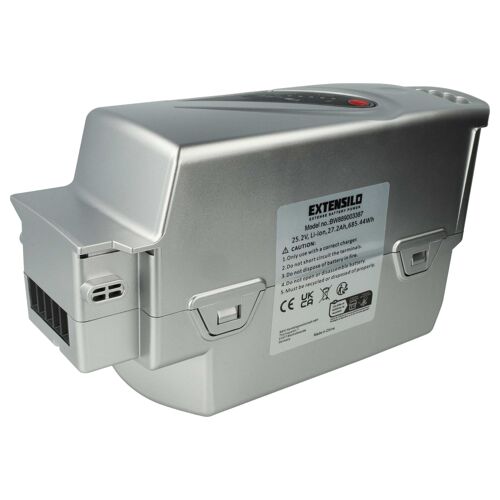 Extensilo Batterie Compatible Avec Flyer L8, L2, L4, L5, R Tour, L14 Hs, L6, L8 Hs, R Street, L9 Vélo Électrique (27,2ah, 26v, Li-Ion) - Argenté