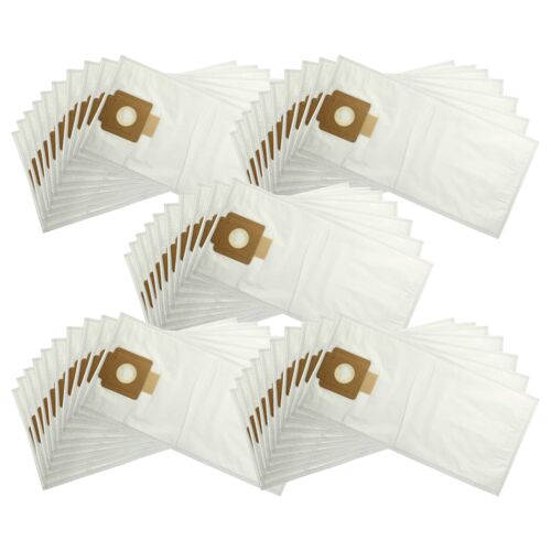 vhbw 50x Sacs compatible avec Kärcher T 10/1, proT 200, T 10/1 Adv aspirateur - microfibre non tissée, 7 L, 55cm x 24,7cm blanc