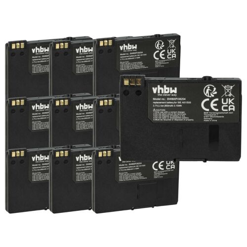 Vhbw 10x Batterie Remplacement Pour Eba-510, L36880-N5601-A100, L36145-K1310-X401, Basic56 Pour Téléphone Portable (850mah, 3,7v, Li-Ion)
