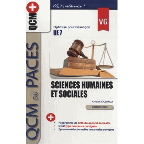 Sciences Humaines Et Sociales Ue7 - Optimisé Pour Besançon - Edition 2015