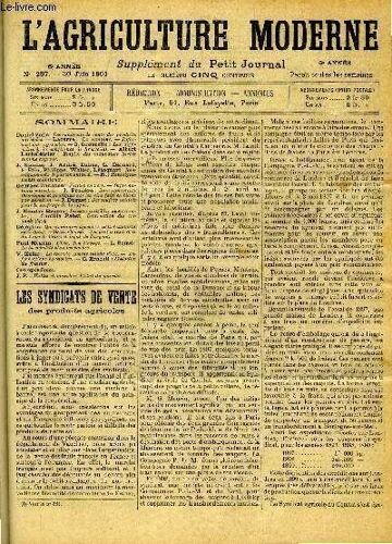 L'agriculture Moderne N° 287 - Daniel Zolla : Les Syndicats De Vente Des Produits Agricoles. ¿ Lacarre : La Semaine. ¿ Informations Agricoles. ¿ G. Grouzelle : Les Difficultés De La ...