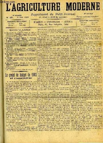 L'agriculture Moderne N° 284 - C. Grouzelle: Le Projet De Budget De 1902 Et Vagriculture. ¿ Laoarre: La Semaine. ¿ Infor Mations Agricoles. ¿ Henri Blin : Les Semailles Printanières De ...