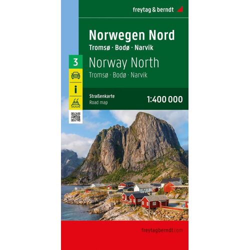 Freytag & Berndt Straßenkarte Norwegen Nord, Tromsø - Bodø - Narvik 1:400.000