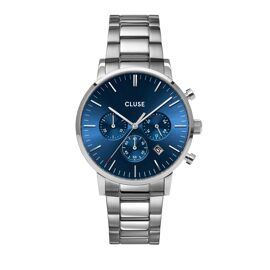 Montre Homme Cluse Aravis Chrono En Acier Gris
