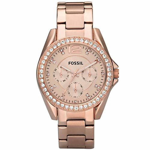 Fossil Montre Ip-Rosé Multi-Cadrans Femmes Riley Es2811