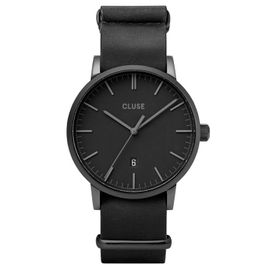 Montre Homme Cluse Aravis En Cuir Véritable De Vache Noir